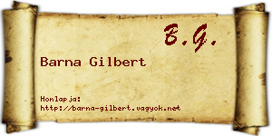Barna Gilbert névjegykártya